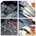 thumbnail image 5 of ENLOY 20 Piece Silverware Set Stainless Steel Flatware Cutlery Set Knife Fork Spoon Service for 4 Black, 5 of 7