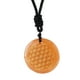 thumbnail image 5 of Collar colgante decorativo elegante estilo retro redondo cuerda ajustable único Naranja, 5 of 9