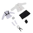 thumbnail image 2 of KLKCMS 1/12 Female School Uniform Set Action Figure Clothes for 1/12 Action Figures Black, 2 of 9