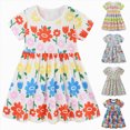 thumbnail image 1 of vigerkar Robe pour Petites Filles à Manches Courtes, Robe d'Été pour Tout-Petits, Robe Trapèze Décontractée pour Jouer, pour Enfants (Jaune, 2-3 Ans), 1 of 9