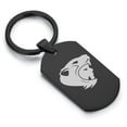 thumbnail image 1 of Stainless Steel Aztec Jaguar Warrior Champion Dog Tag Keychain Circle Ring, 1 of 2