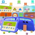 thumbnail image 2 of IWEGGO 7 in 1024 x 600 Child Tablet, 32GB, Android 12, Wi-Fi, Blue with Case, 2 of 6