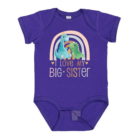 

Inktastic Little Sister - I Love My Big Sister Gift Baby Boy or Baby Girl Bodysuit