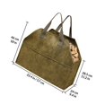 thumbnail image 2 of GETAJGHSD 1Pcs Canvas Firewood Log Carrier Firewood Storage Bag Mud Color for Outdoor Use, 2 of 8