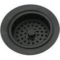 thumbnail image 2 of Westbrass 3-1/2" Post Style Kitchen Sink Basket Strainer, Matte Black (2-Pack), 2 of 13