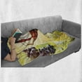 thumbnail image 6 of Wine Soft Flannel Fleece Throw Blanket, Habitat Collage Pouring Bottle and Leaves Farm Harvest Time in Autumn Village, Cozy Plush for Indoor and Outdoor Use, 60" x 80", Green Red, by Ambesonne, 6 of 6