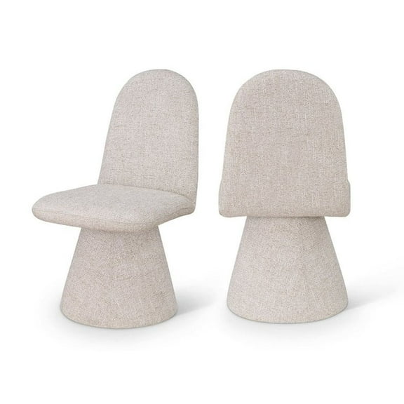 Meridian Furniture Renuar Beige Fabric Dining Chair (Set of 2)