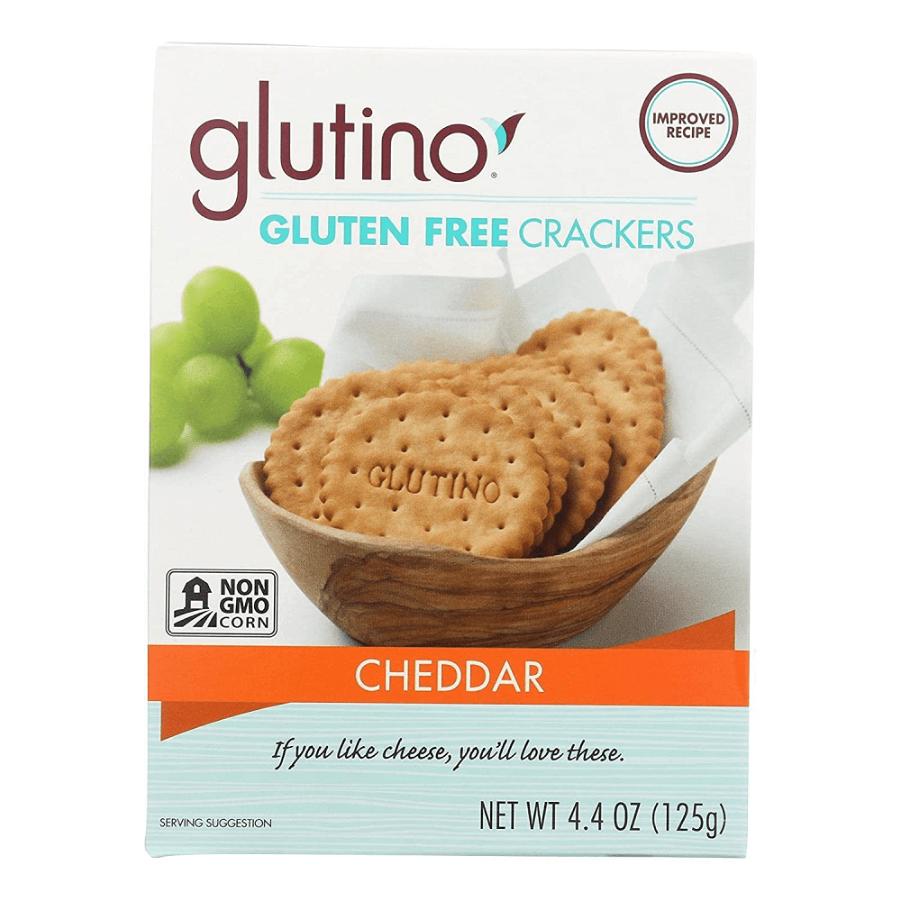 Glutino Gluten Free Cheddar Crackers, 4.4 oz [Pack of 6]