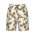 thumbnail image 6 of KLL Flying Bees1 Men's Casual Summer Beach Shorts Hawaiian Shorts with Pockets-3X-Large, 6 of 6