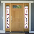 thumbnail image 4 of OutmaxHome 4th of July Door Banner Stripe Hanging Banner Independence Day Memorial Day Patriotic Porch Sign Home Yard Indoor Outdoor Decoration 11.8 x 70.9 Inch, 4 of 5