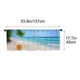 thumbnail image 3 of Palm Tree Conch Seashell Window Valance Curtain,Light Filtering Washable Nautical Coastal Short Valance Curtain for Kitchen,Bathroom,Home Decor, 3 of 6