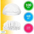 thumbnail image 4 of Disposable Bouffant Caps 100 count 21 in for Medical and Food Service, 4 of 8