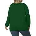 thumbnail image 4 of Women's Fashion Casual Plus Size Long Sleeve Pullover Printed Sweatshirt with CHEERS to the NEW YEAR Design for Celebration,Green,L, 4 of 4