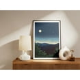 thumbnail image 2 of Shenandoah National Park Virginia Moonlit Scene Poster Art Print Moon Over Mountains Wall Art Virginia Travel Print Shenandoah Gift Night - Poster Unframed, 2 of 3