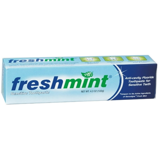 Freshmint Toothpaste, Mint Flavor 4.3 oz Tube, 1 ea