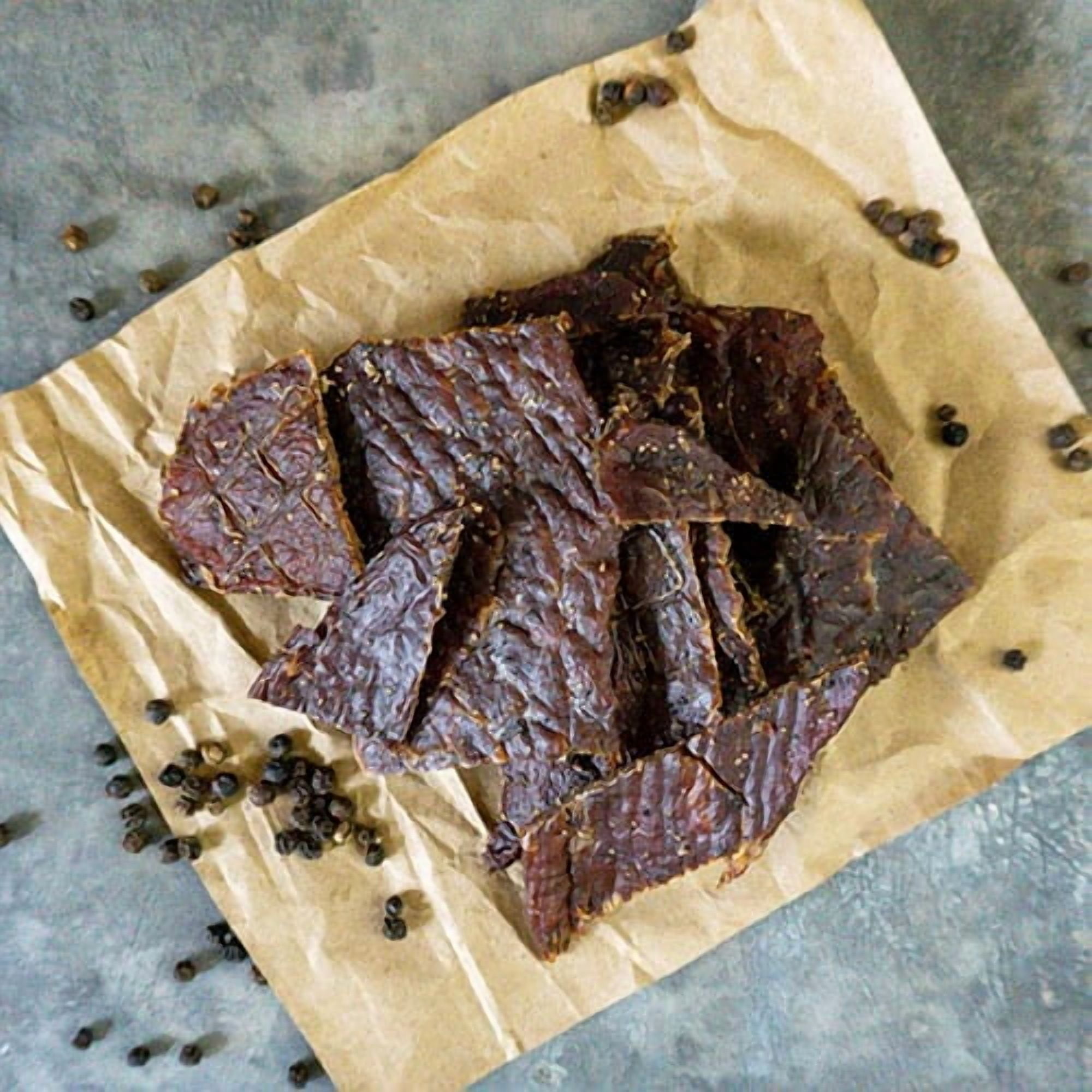 Lucky Beef Jerky 3oz Peppered Slab - 4 Pack - High Protein Snack