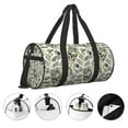 thumbnail image 4 of Rocae Skull with Cash Print Round Travel Duffel Bag and Fitness Bag, Women's Waterproof Weekend Tote, Men's Travel and Fitness Essentials, 4 of 8