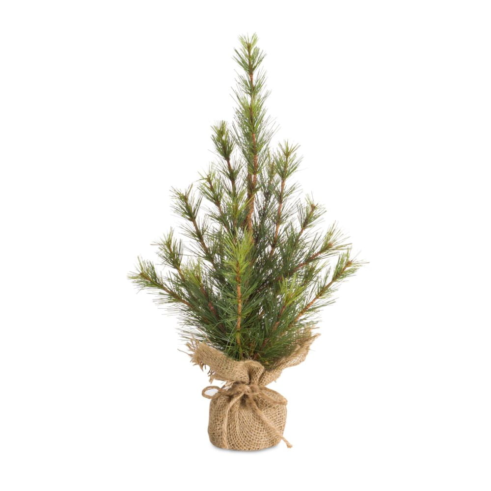 18 Inch Artificial Christmas Pine Tree with Burlap Sack