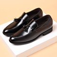 thumbnail image 7 of Tawop Mens Dress Shoes Faux Leather Casual Comfy Fashion Black Size:5.5, 7 of 7