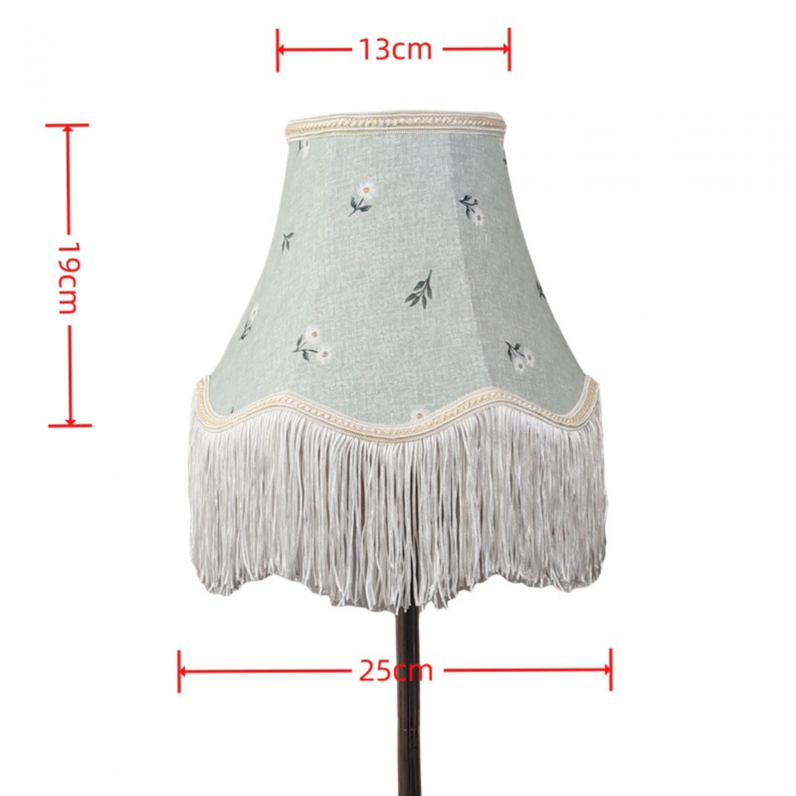 Gazechimp Bedside Light Shade Tassel Fresh Table Lamp Shade for Bedroom Cafe Farmhouse Style A