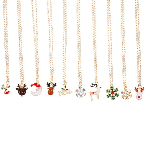 FELTECHELECTR 10 colgantes navideños para collar, pulsera, joyería y decoración.