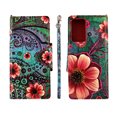 thumbnail image 3 of Green Paisley Case for Samsung Galaxy Note 20 Magnetic Detachable Pu Leather Wallet Cover Flap Closure and Snap-on Book Style Cases Card Holders Wrist Strap 2 in 1 Folio, 3 of 3