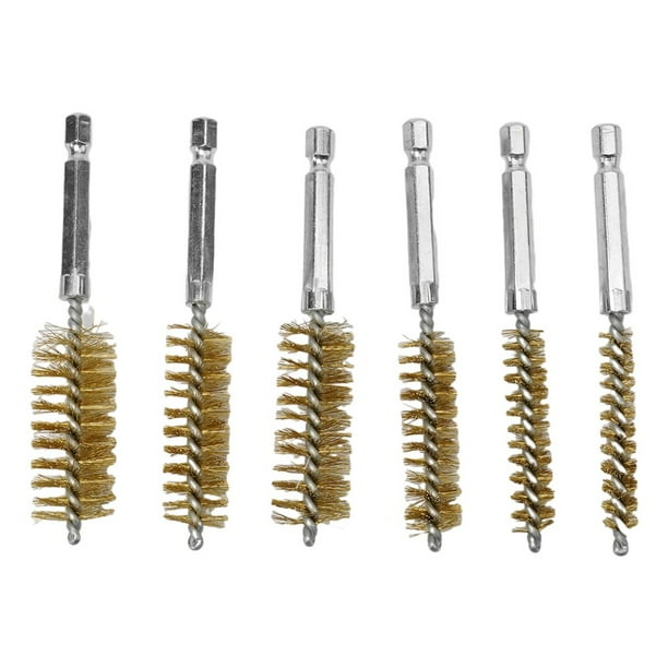 6 Pieces Of Drilling Brushes, Copper Wire Tube Cleaning Brushes For