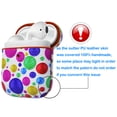 thumbnail image 3 of Tekcoo AirPods Case, [Front LED Visible] AirPods Accessories Cover Compatible with Apple Airpods 1 & AirPods 2 Protective PC Plastic Inner + PU Vegan Leather Pattern Skin & Keychain [Bubble], 3 of 7