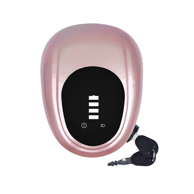 Faros delanteros con luz brillante, carcasa sellada, sonido fuerte, impermeable, faro delantero de seguridad para bicicleta eléctrica, oro rosa