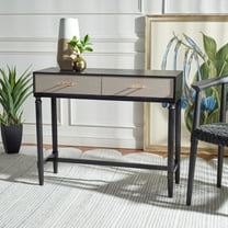 SAFAVIEH Estella Modern 2 Drawer Console Table, Black