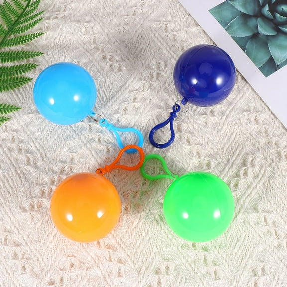 DRAFIDEEP 4 Pcs Rain Poncho Disposable Assorted Color PE Waterproof for Outdoor Activities Families