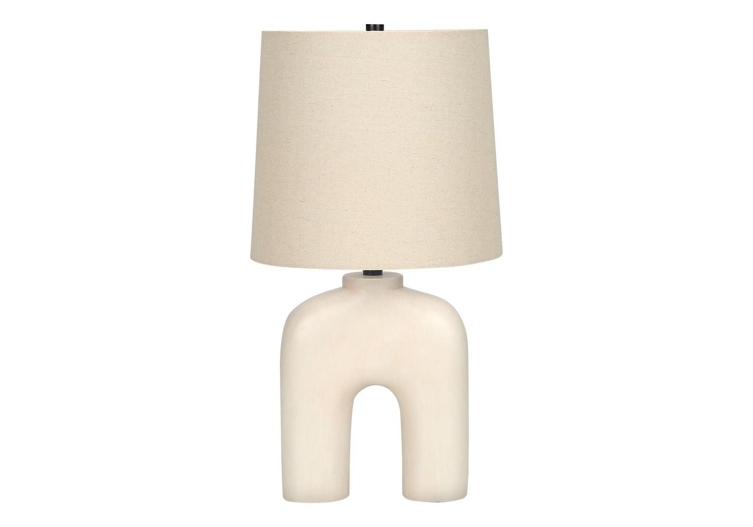 Monarch Specialties Lighting, 25"h, Table Lamp, Cream Resin, Beige Shade, Modern