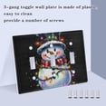 thumbnail image 4 of Dailycode Light Switch Plate Covers 2 Gang Wall Plate Plastics Outlet Covers for Kitchen Home Office Decor Cute Snowman with Colorful Lights, 4 of 8