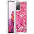 thumbnail image 3 of Compatible with Samsung Galaxy S20 FE Case Glitter Liquid Cute Clear Phone Case Floating Quicksand Shockproof Protective Bumper Silicone Soft TPU Case for Samsung Galaxy S20 FE Love Pink YB, 3 of 12