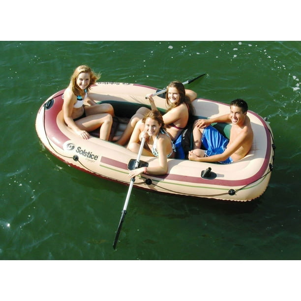 Swimline Solstice 30400 Voyager Inflatable 4 Person Fishing Leisure Raft 