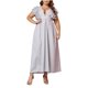 thumbnail image 1 of Vestido de Malla para Mujeres Sexy Color Sólido Largo Cuello en V Multicapa Cintura con Cuerda, Vestido Maxi Selvedge para Fiesta Y Fecha, 1 of 6