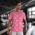 thumbnail image 3 of Wukai Cartoon Pigs and Hearts Print Men's Short-Sleeved Mesh T-Shirt,Quick-Dry Short Sleeve Workout T-Shirt-6X-Large, 3 of 8