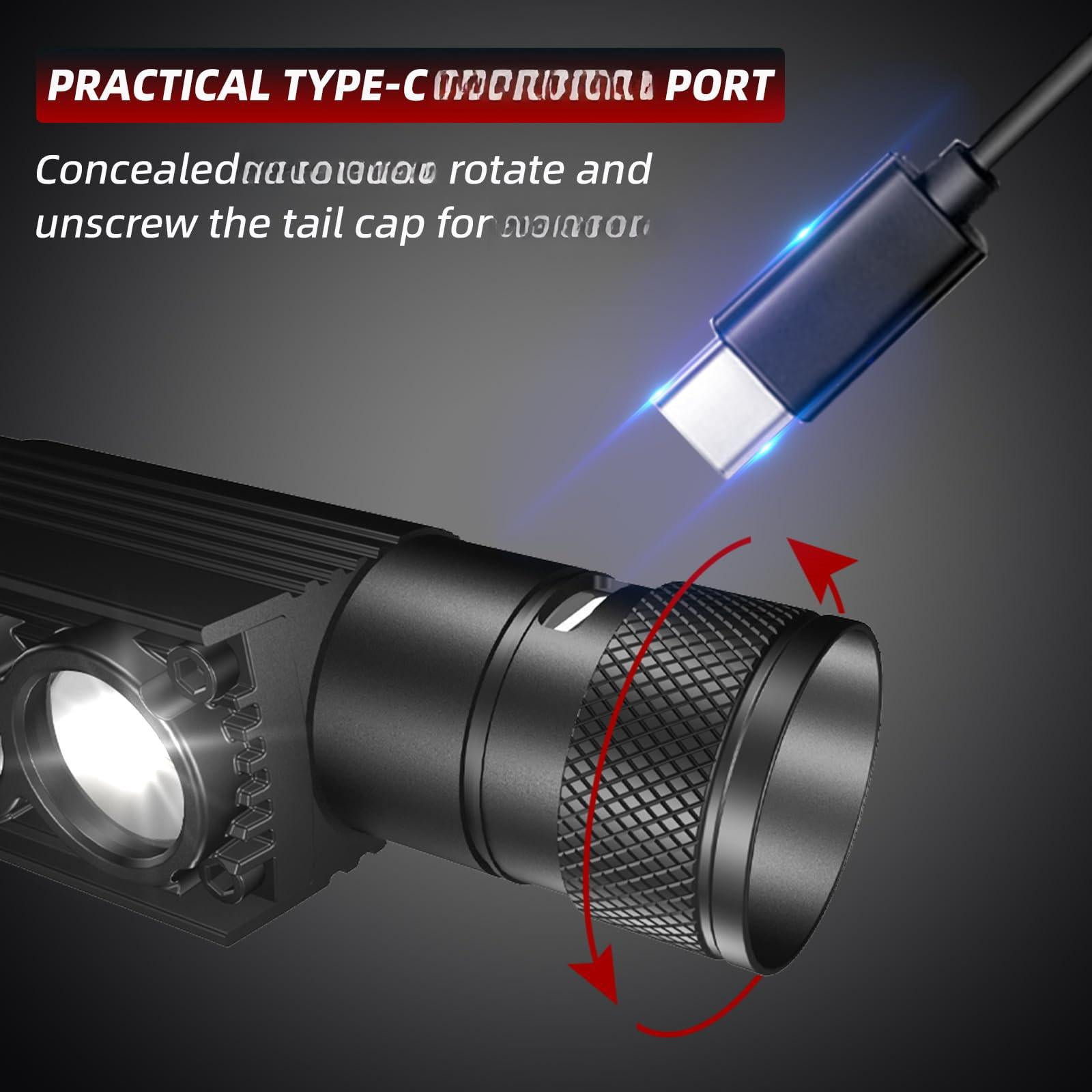 Headlamp Rechargeable  High Lumen Super Bright 180°beam Led Head Lamp Lights For Forehead Ipx6 Headlamps Adults 6 Modes Fishing Camping Running And Walking Dogs (h25a)