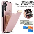 thumbnail image 3 of ELEHOLD Leather Wallet Case for Samsung Galaxy A14 5G Premium Leather Material with Organ Card Slots Holders Full Body Protection Shockproof Anti-Fingerprint Purse Case,rosegold, 3 of 6