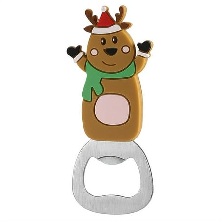 

SUKIY Stainless Steel Christmas Beer Bottle Opener Magnetic Fridge Stickers