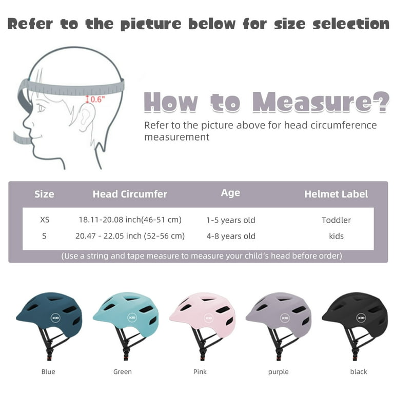 4 year old bike helmet size Xjd Toddler Helmet Kids Bike Helmet for Boys Girls Child Age 1 and OlderPurple XS, Kids Unisex