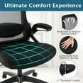 thumbnail image 6 of Topcobe Adjustable Swivel Task Chair Ergonomic Office Chair with Adjustable Lumbar Support, Office Furniture Chairs, Black, 6 of 9