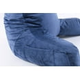 thumbnail image 2 of Retreat Life Blue Velvet Bed Rest Pillow, 2 of 4