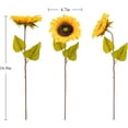 thumbnail image 2 of Viworld 10Pack Artificial Sunflower Flowers Long Stem Fake Silk Sunflowers Bouquets for Home Office Party Wedding Christmas Craft Decor (Gold), 2 of 7