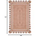 thumbnail image 3 of Shiv Shakti Exports Wave Scalloped Natural Jute Rug, Boho Area Rug, Braided Rug, Coastal Farmhouse Scallop Rug, Off White (9x15 Feet), 3 of 6