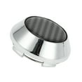 thumbnail image 1 of Tapa central del cubo de rueda de coche Unique Bargains 65mm 2.56" OD Cubierta central de plástico con patrón de fibra de carbono tono plateado, 1 of 6
