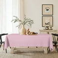 thumbnail image 2 of shiyou-Pink Tablecloth 52×70 Inch Rectangular, Stain and Wrinkle Resistant Washable Table Cloth, Decorative Polyester Table Cover for Party Picnic Dinner Decor, 2 of 4