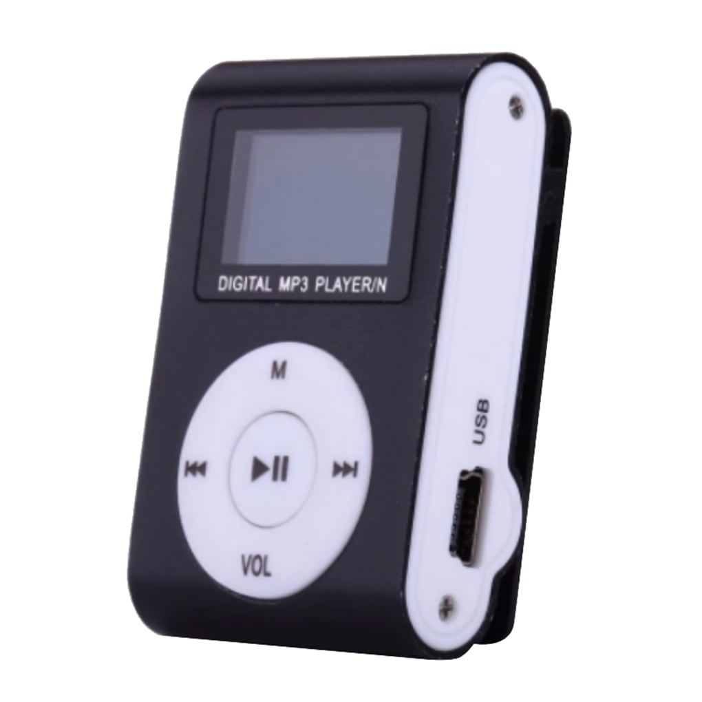 Noir Mini Clip Miroir Lecteur MP3 Portable Mode Sport USB Lecteur de Musique numérique Carte Micro SD TF Lecteur multimédia