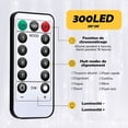 thumbnail image 4 of Guirnalda de luces para cortina, 3 x 3 m, 300 LED, 10 modos de iluminación (blanco cálido/blanco frío), ideal para bodas, jardines y dormitorios., 4 of 5