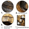 thumbnail image 3 of Designart "Timeless Turn In Gold And Black IV" Abstract Spirals Floater Framed Canvas Wall Art, 3 of 5